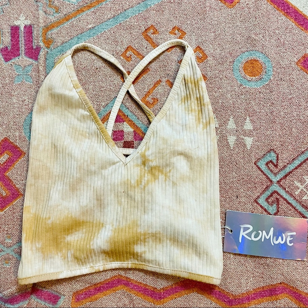 ROMWE Tie Dye Halter top NWT